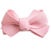 Mini Bow Knot Snap Clip - Peony