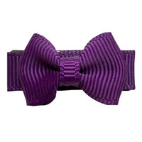 Mini Bows Snap Clips TUX - Plum