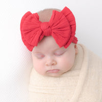 Double Cable Knit Knot - Red