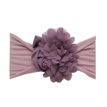 Couture Flower Headband - Purple Grey