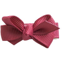 Mini Bow Knot Snap Clip - Rosewood