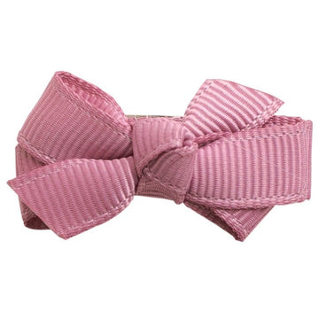 Mini Bow Knot Snap Clip - Rosy Mauve