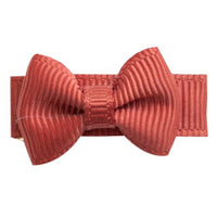 Mini Bows Snap Clips TUX - Rust