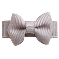 Mini Bows Snap Clips TUX - Silver Grey