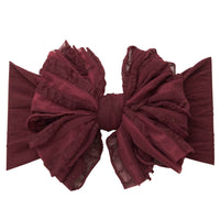 Ruffles Bow - Burgundy