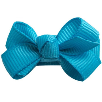 Mini Bow Knot Snap Clip - Vivid Blue