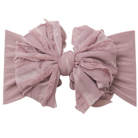 Jumbow Ruffle Bow - Purple Grey