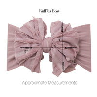 Jumbow Ruffle Bow - Charcoal