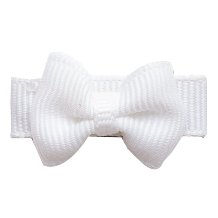 Mini Bow TUX Snap Clip - Off White
