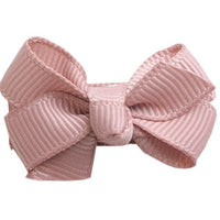 Mini Bow Knot Snap Clip - Antique Mauve