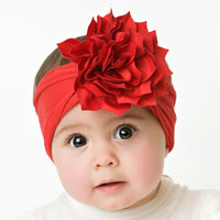 Dahlia Flower Headband - Red