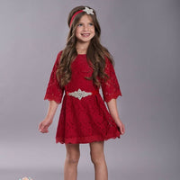 Winter Rose Tunic Dress - Burgundy #