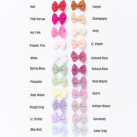 GIA Mini Bows Snap Hair Clips - 22 COLORS