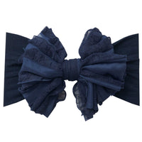 Jumbow Ruffle Bow - Navy