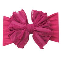 Jumbow Ruffle Bow - Raspberry