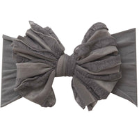 Jumbow Ruffle Bow - Charcoal