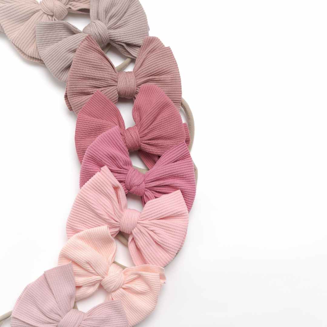 Reeva Bow Skinny Nylon Headband - 17 colors