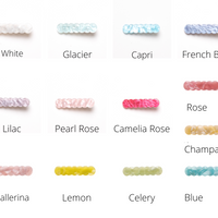 Scalloped Acrylic Hair Clip - 20 Glitter & Pearl