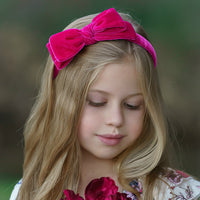 Ariela Velvet Bow Hard Headband - 18 Colors