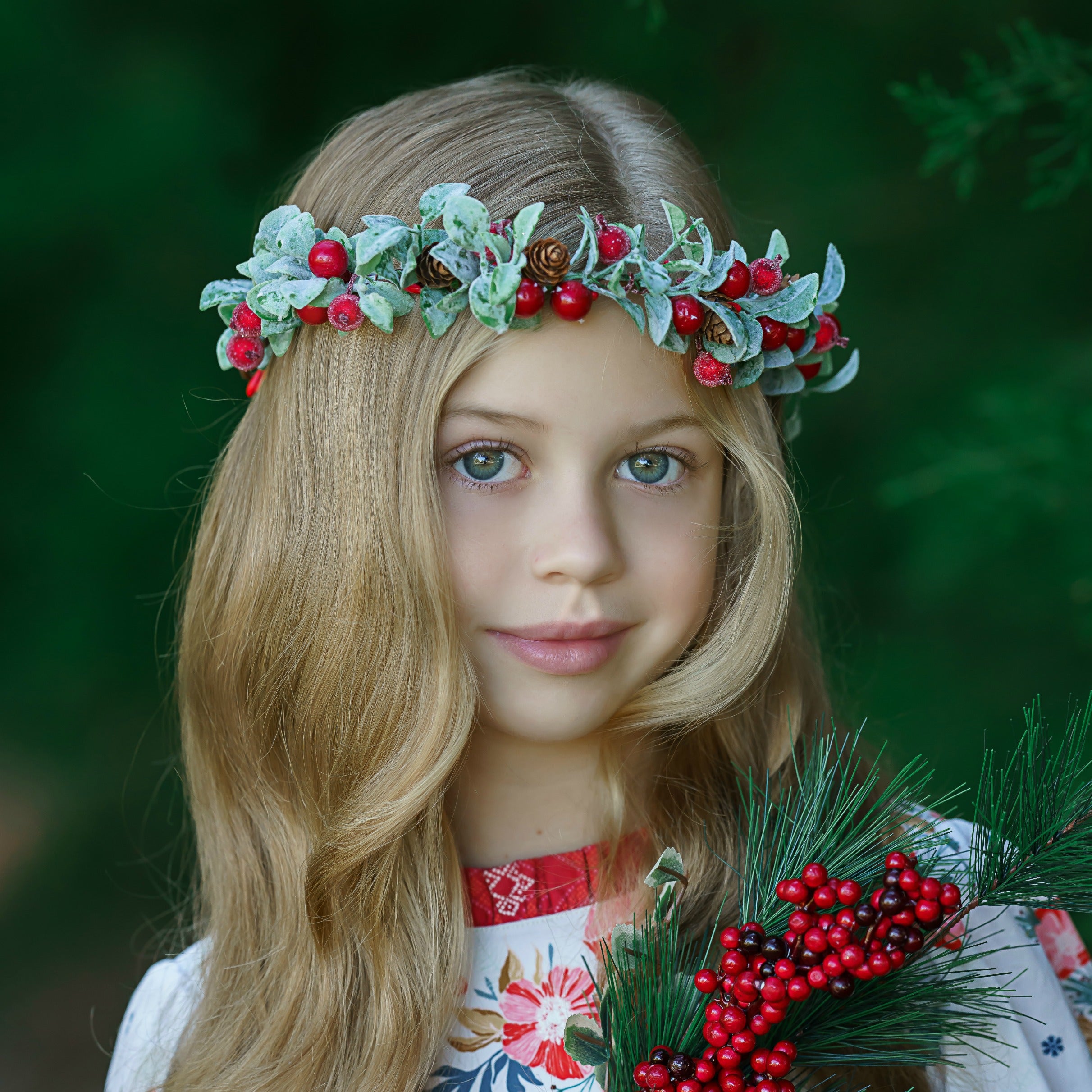 Holly Flower Girl Crown – Think Pink Bows