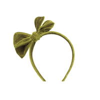 Ariela Velvet Bow Hard Headband - 18 Colors