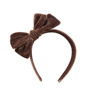 Ariela Velvet Bow Hard Headband - 18 Colors