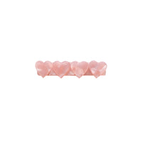 4 Heart Bar Acrylic Hair Clip - 28 Solid Colors