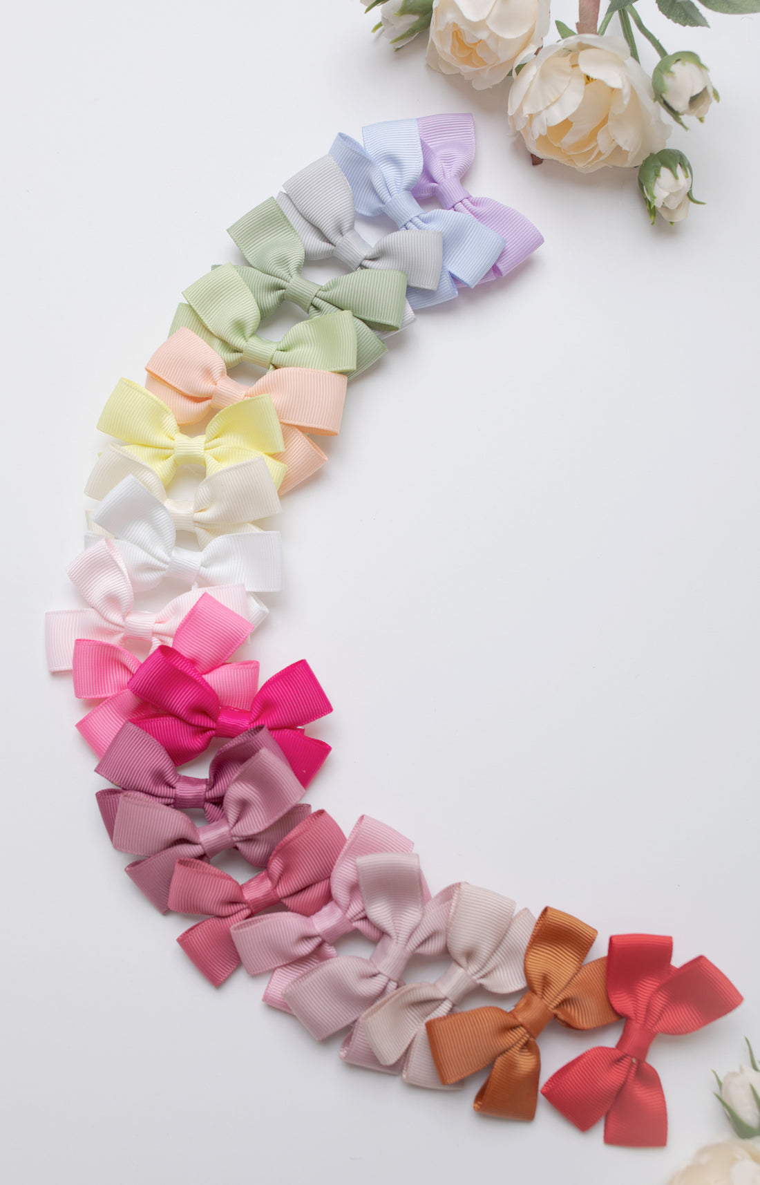 GIA Mini Bows Snap Hair Clips - 22 COLORS