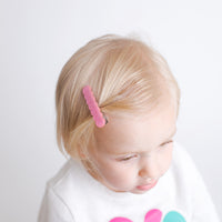 Scalloped Acrylic Hair Clip - 20 Glitter & Pearl