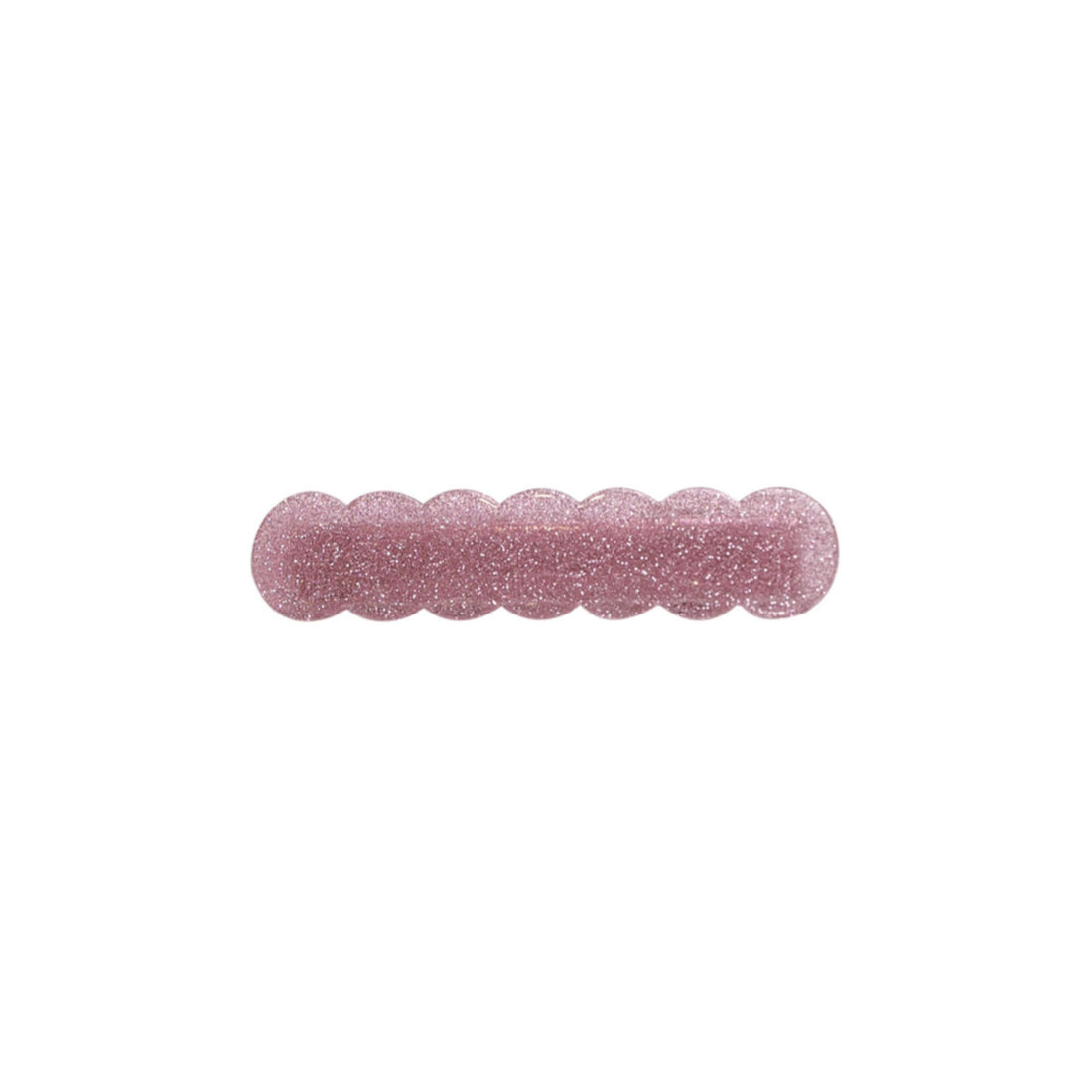 Scalloped Acrylic Hair Clip - 20 Glitter & Pearl