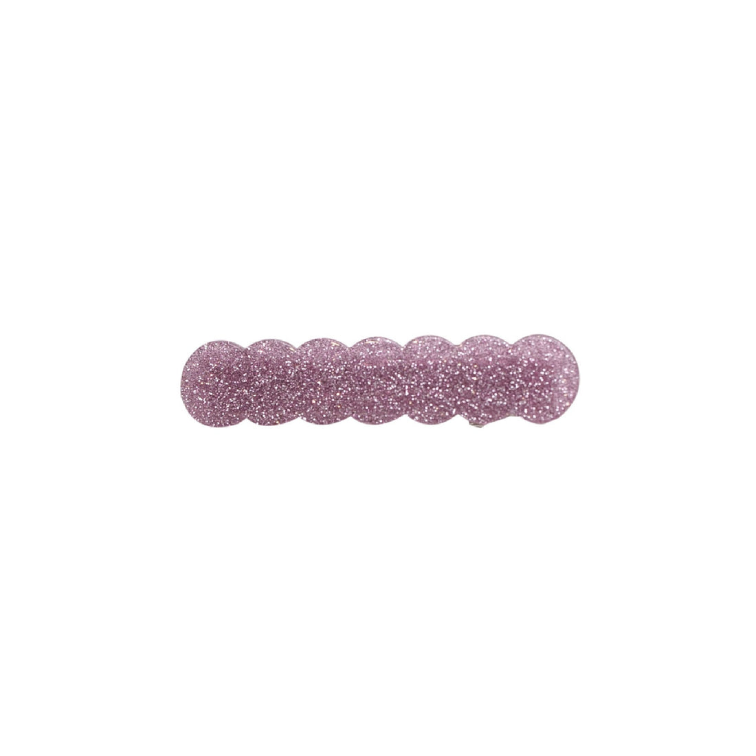 Scalloped Acrylic Hair Clip - 20 Glitter & Pearl