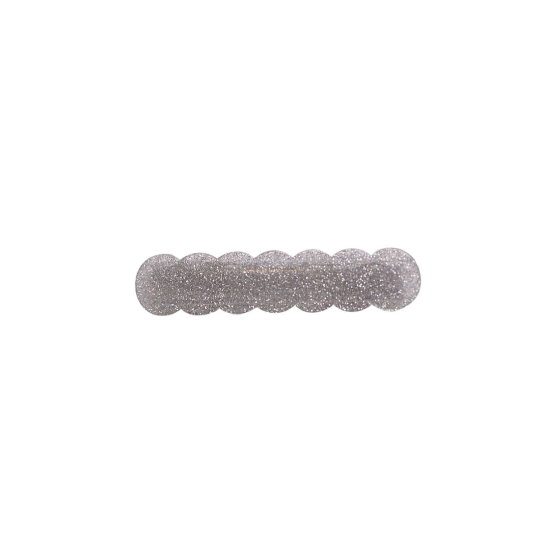 Scalloped Acrylic Hair Clip - 20 Glitter & Pearl
