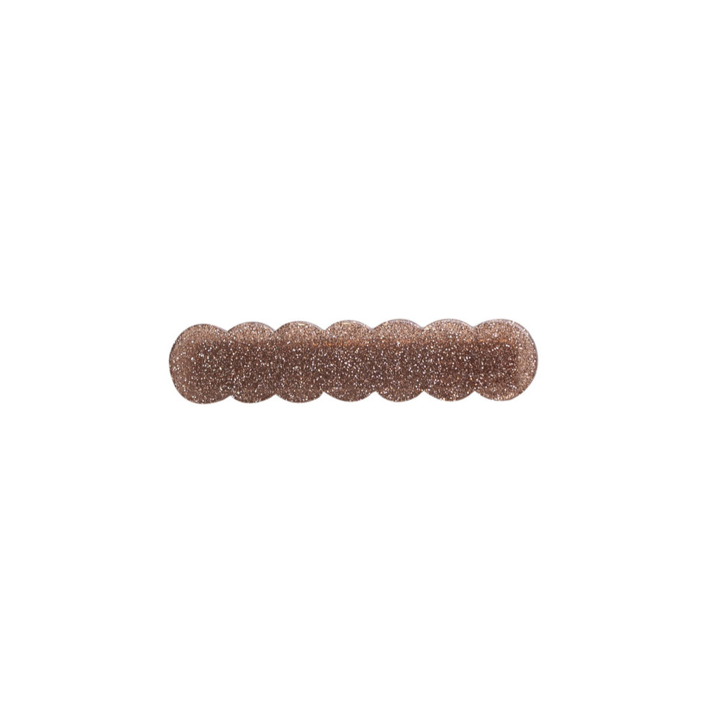 Scalloped Acrylic Hair Clip - 20 Glitter & Pearl