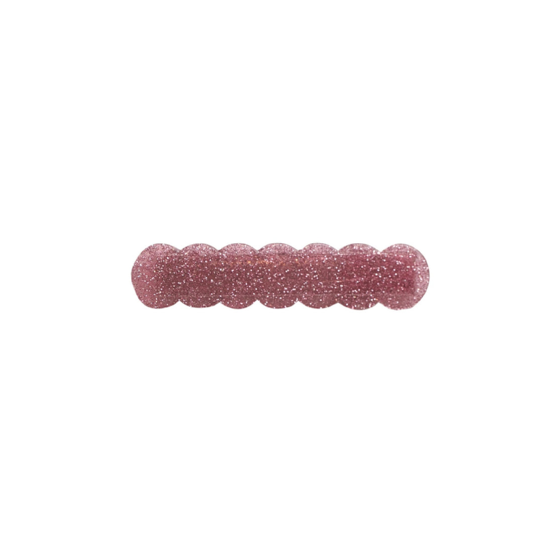 Scalloped Acrylic Hair Clip - 20 Glitter & Pearl