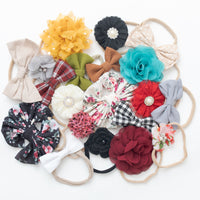 10 or 20 Skinny Nylon Headbands GRAB a BAG