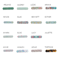 Scalloped Acrylic Hair Clip - 28 Prints