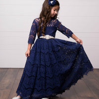 Josephine Long Navy Dress #14