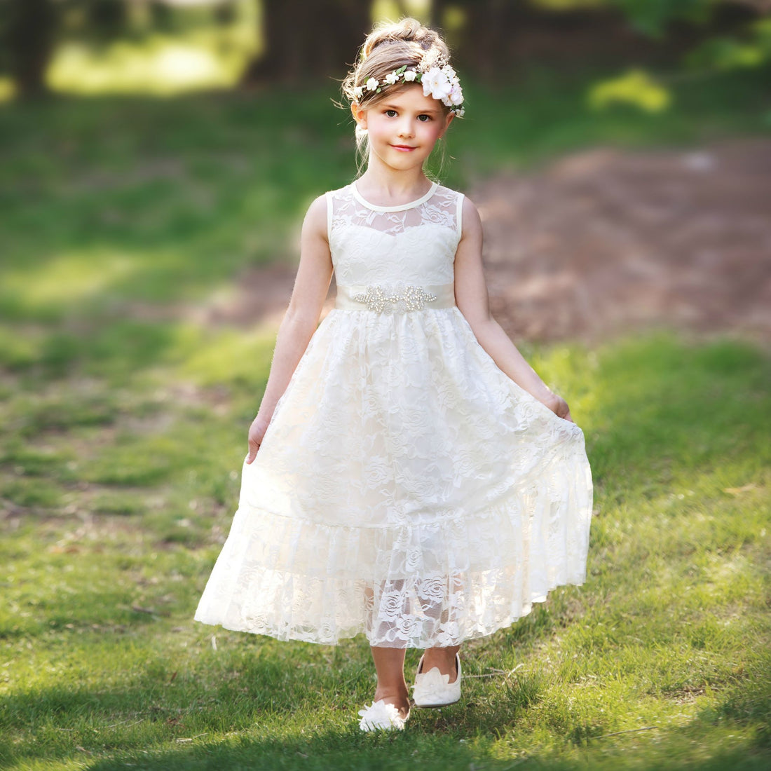 Ella Sleeveless Dress - Off White #13