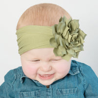 Dahlia Flower Headband - Sage