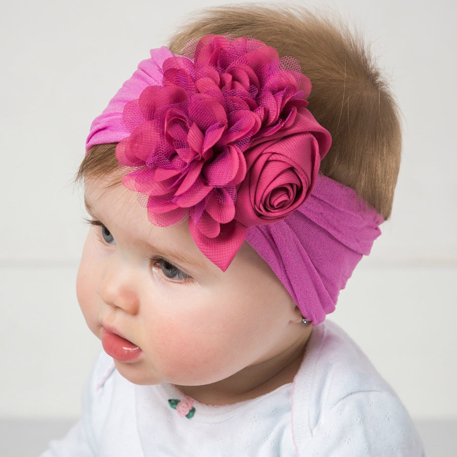 Couture Flower Headwrap - Garden Rose