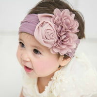 Couture Flower Headwrap - Rosy Mauve