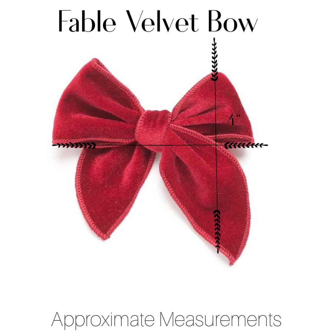 Fable Velvet Bow Headband - Raspberry Rose