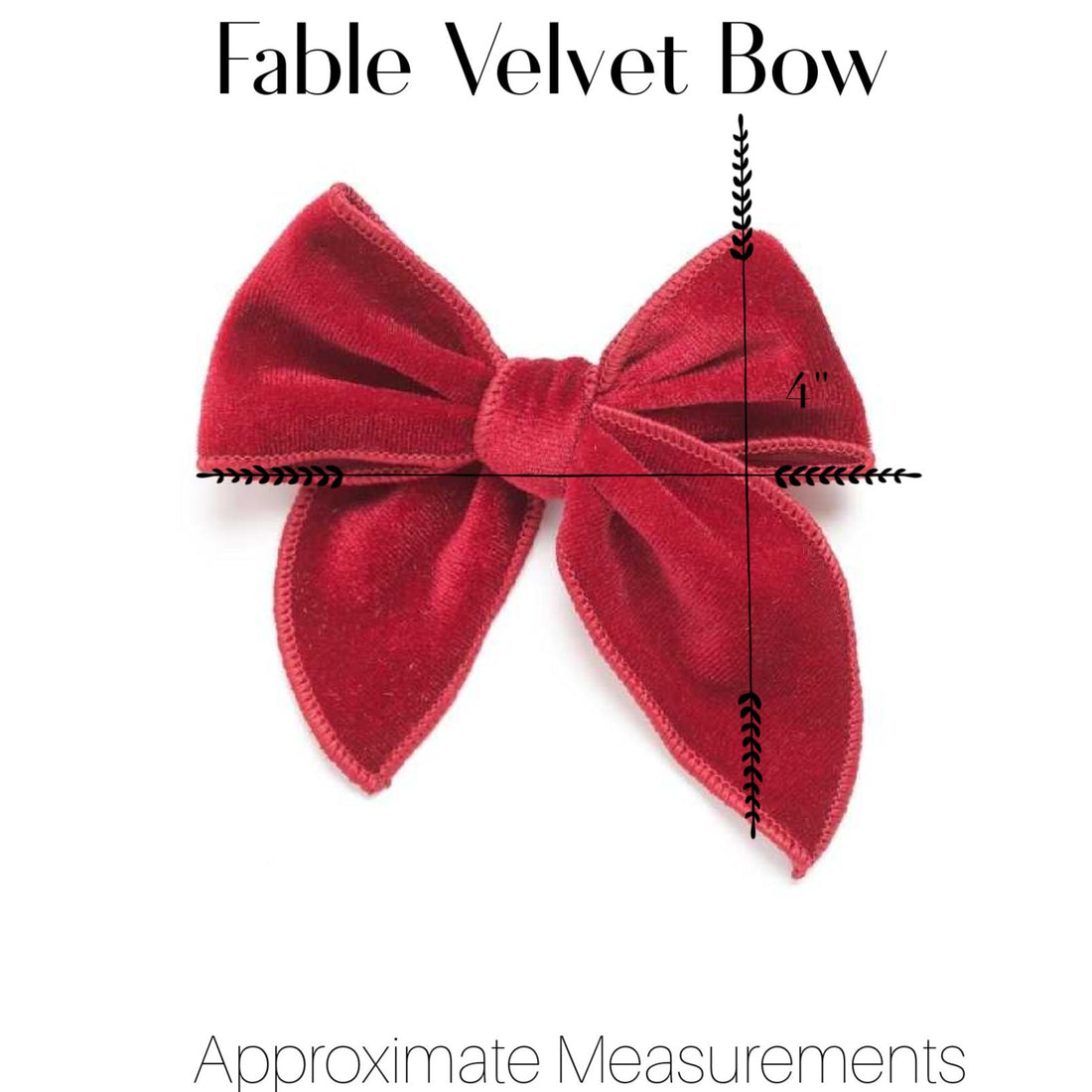 Fable Velvet Bow Headband - Rose Wine