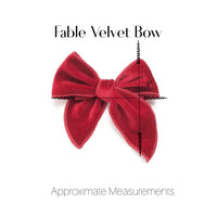 Fable Velvet Bow Headband - Red
