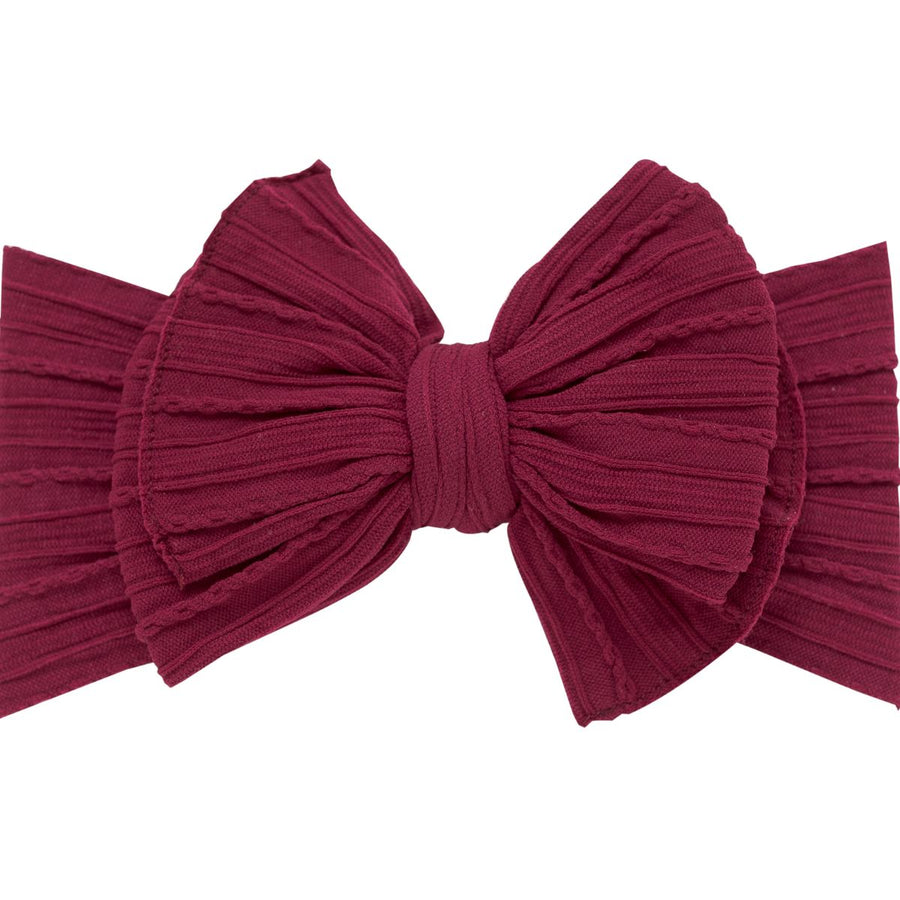 Jumbow Cable Knit Knot - Wine