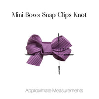 Mini Bows Snap Clips Knot - Rust