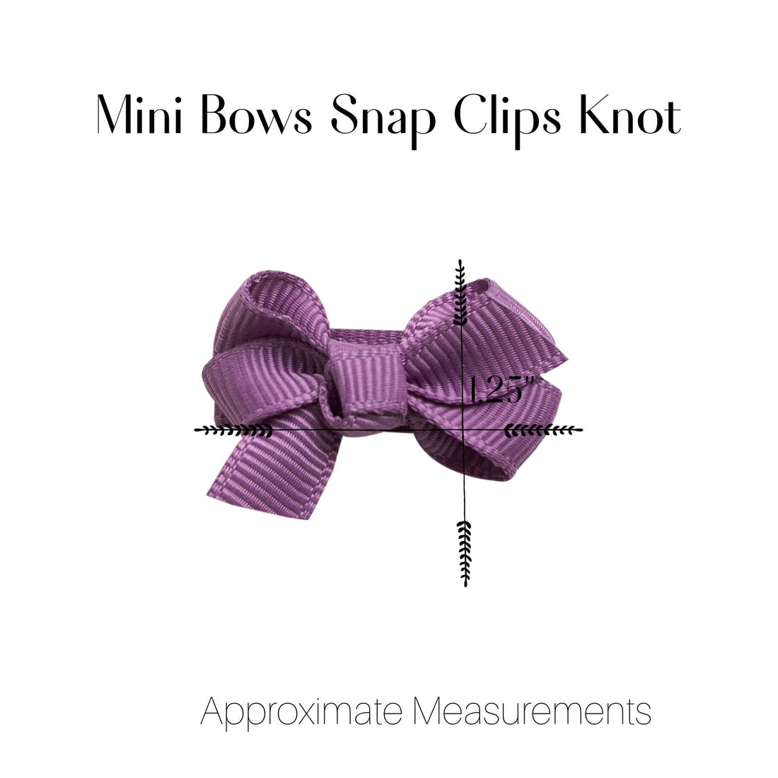 Mini Bow Knot Snap Clip - Antique Mauve