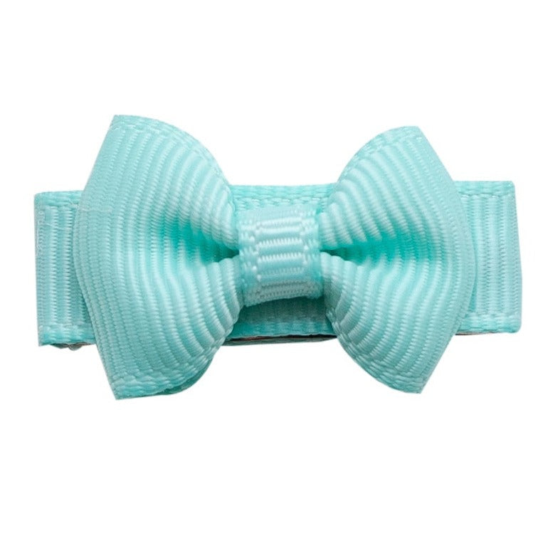 Mini Bow TUX Snap Clip- Aqua