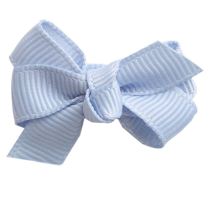 Mini Bow Knot Snap Clip - Bluebird