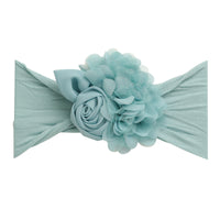 Couture Flower Headwrap - Capri Blue